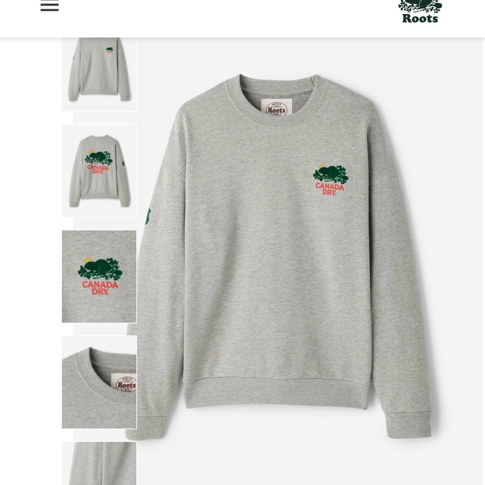 Roots Canada Dry X Roots 🇨🇦 Limited edition size 1 sweat shirt XS women 2XS men